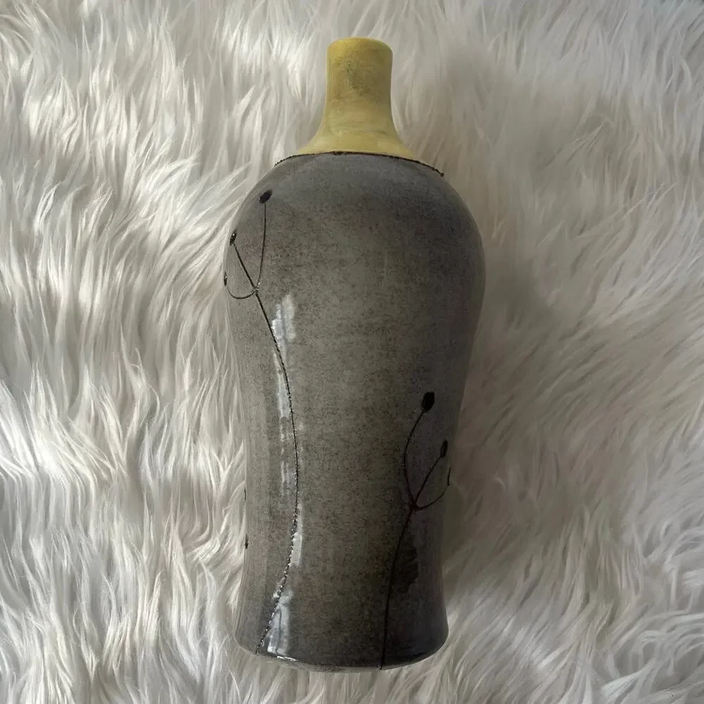 Diana Fayt Synergy Designs signed artisan pottery vase made in Hungary